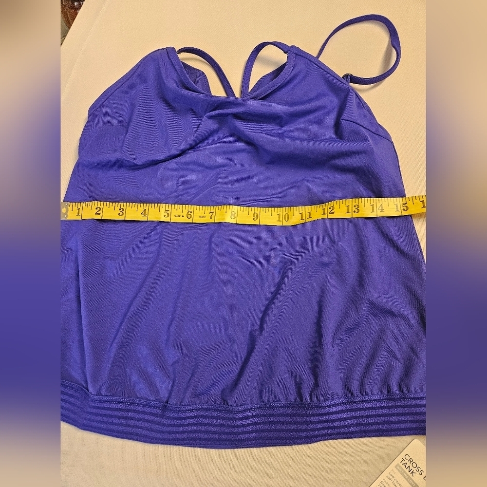 Athleta- Cross Back   Tank,Women's 34B-C Blue. Halter Neckline,UPF Quick Dryi - Picture 8 of 9